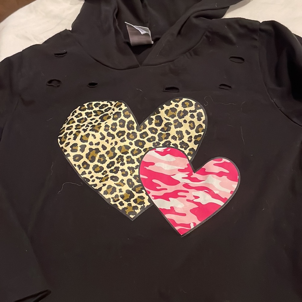 Long sleeve hoodie - distressed look - Picture 2 of 2